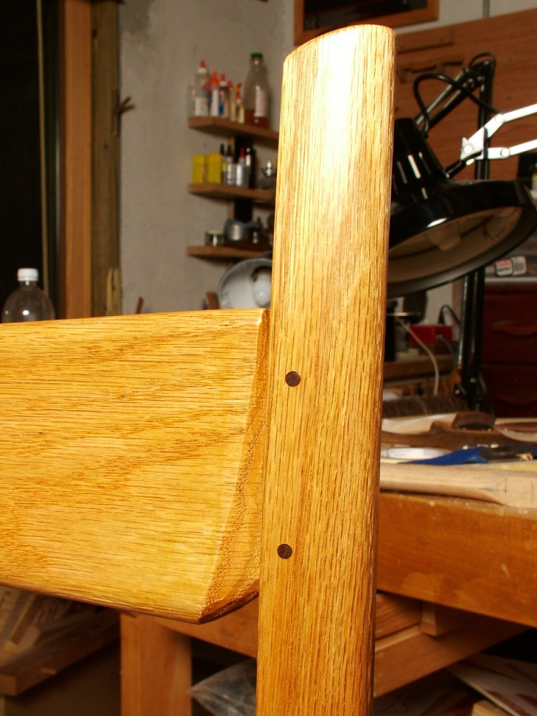 Crest Rail Pinned with Walnut Peg