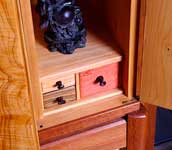 Krenov last cabinet corner detail view