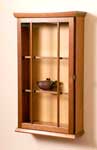 glass wall cabinet front view